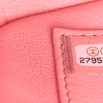 Chanel Tweed Lambskin Quilted Medium CC Filigree Flap Pink 7 of 9
