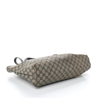 Gucci GG Supreme Monogram Medium Zippered Shopping Tote Navy 4 of 10
