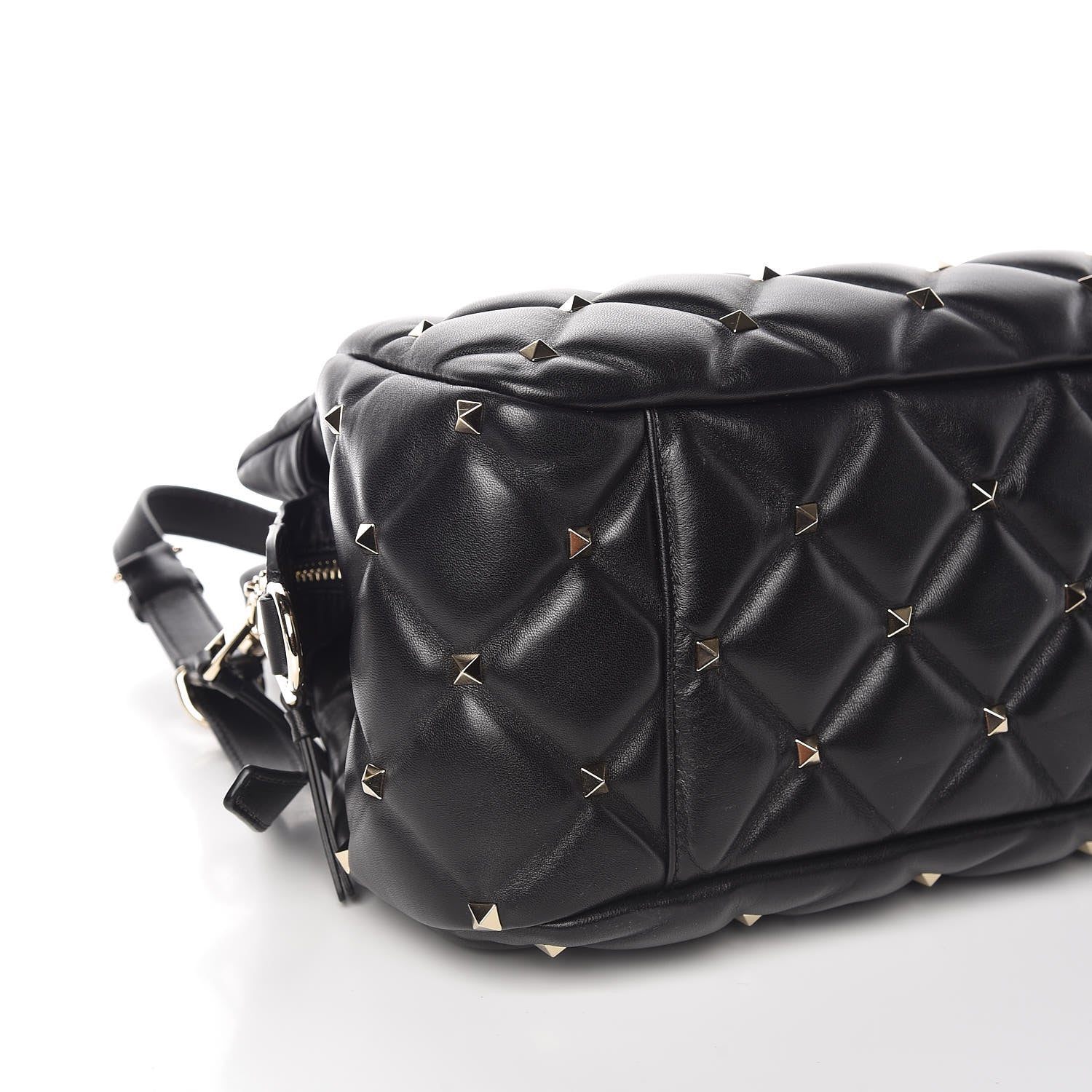 Valentino Garavani Nappa Candystud Double Handle Shoulder Bag Black 5 of 8