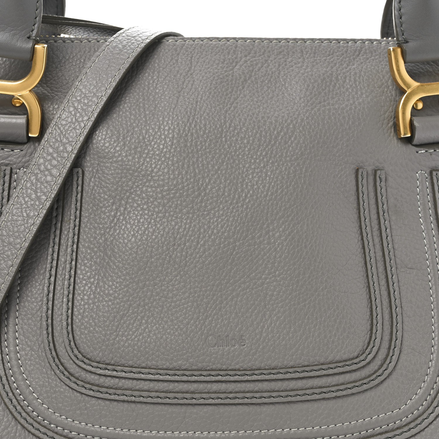 Chloe Calfskin Medium Marcie Satchel Cashmere Grey 8 of 10