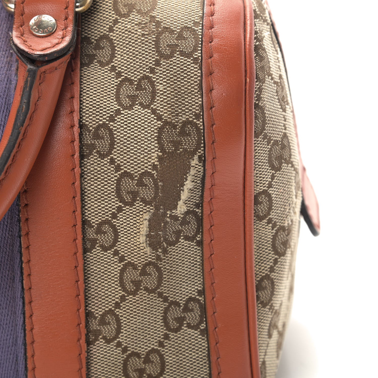 Gucci Monogram Vintage Web Small Boston 11 of 14
