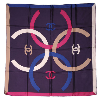 Chanel Silk CC Logo Scarf Multicolor 2 of 5