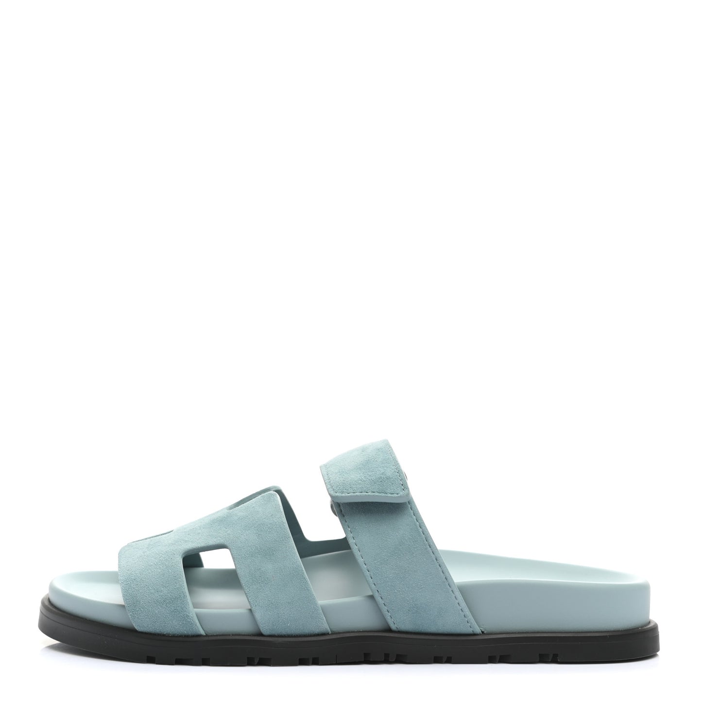 Suede Goatskin Womens Chypre Sandals 38.5 Vert d'eau