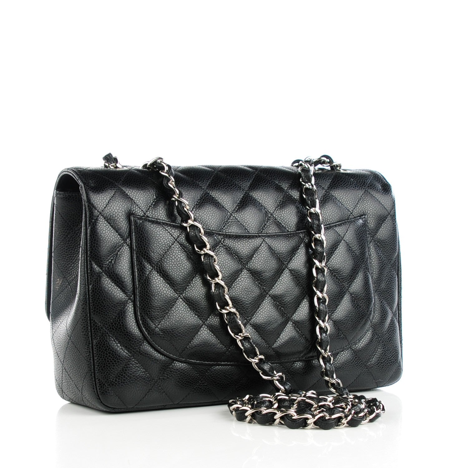 Chanel Caviar Quilted Jumbo Single Flap Black 3 of 7