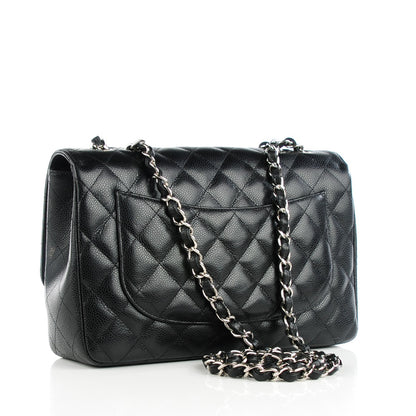 Chanel Caviar Quilted Jumbo Single Flap Black 3 of 7