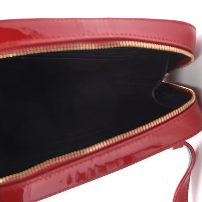 Saint Laurent Patent Matelasse Vicky Monogram Belt Bag Red 5 of 11