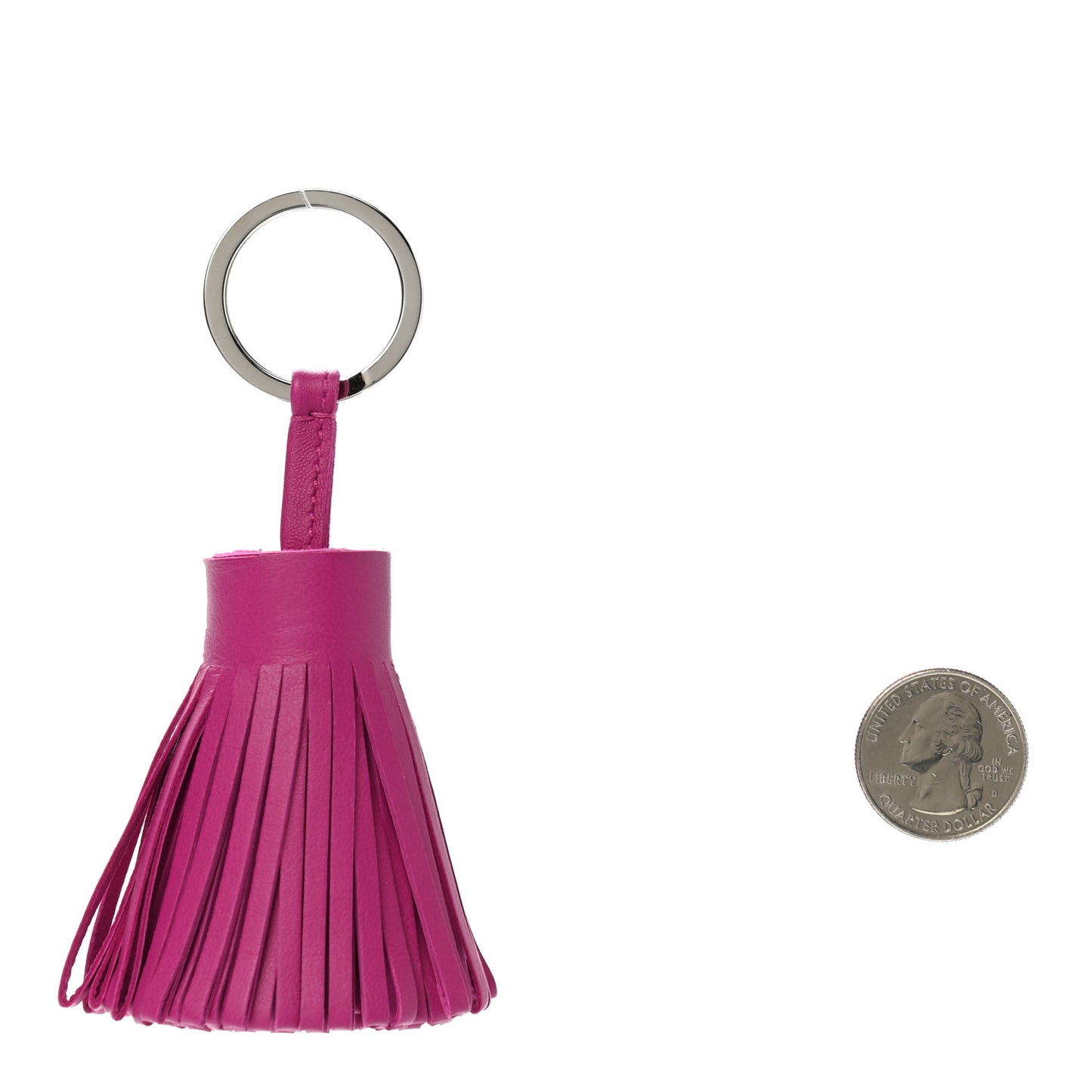 Lambskin Carmen Tassel Key Holder Rose Pourpre