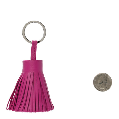 Hermes Lambskin Carmen Tassel Key Holder Rose Pourpre 2 of 5