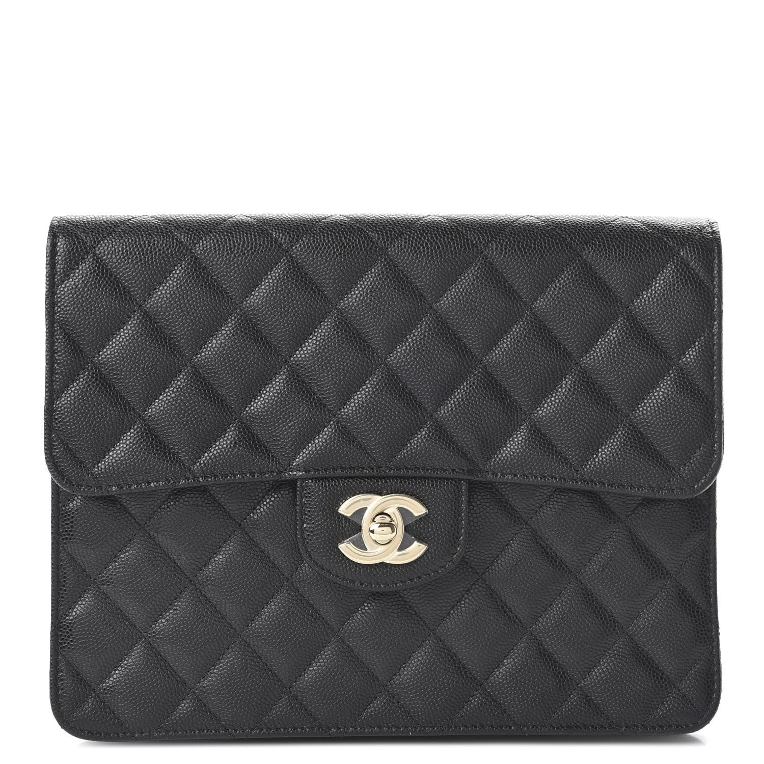 Chanel Caviar Quilted Square Flap Clutch Black 1 of 11