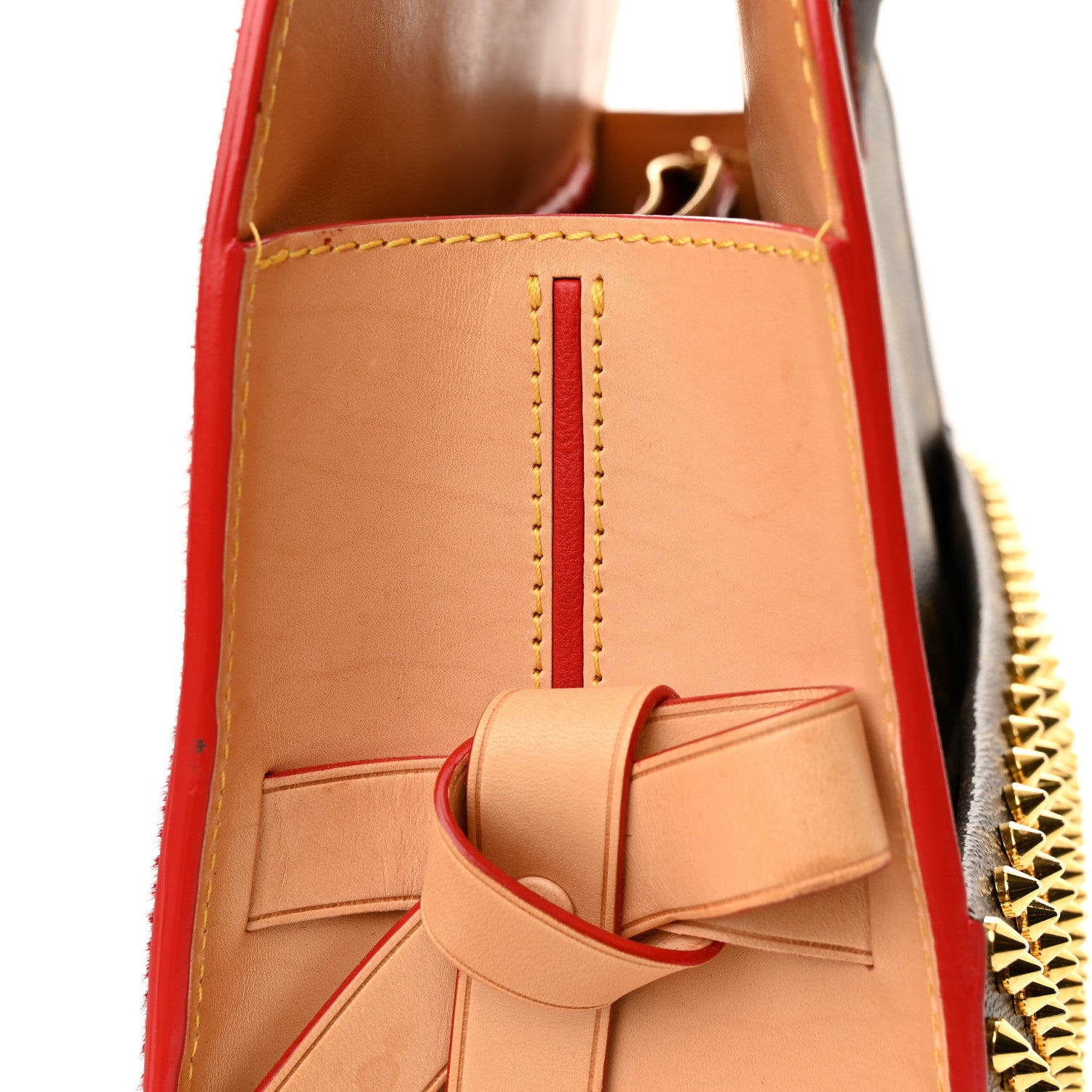 Louis Vuitton Monogram Calf Hair Spikes Iconoclasts Christian Louboutin Tote Red 19 of 19