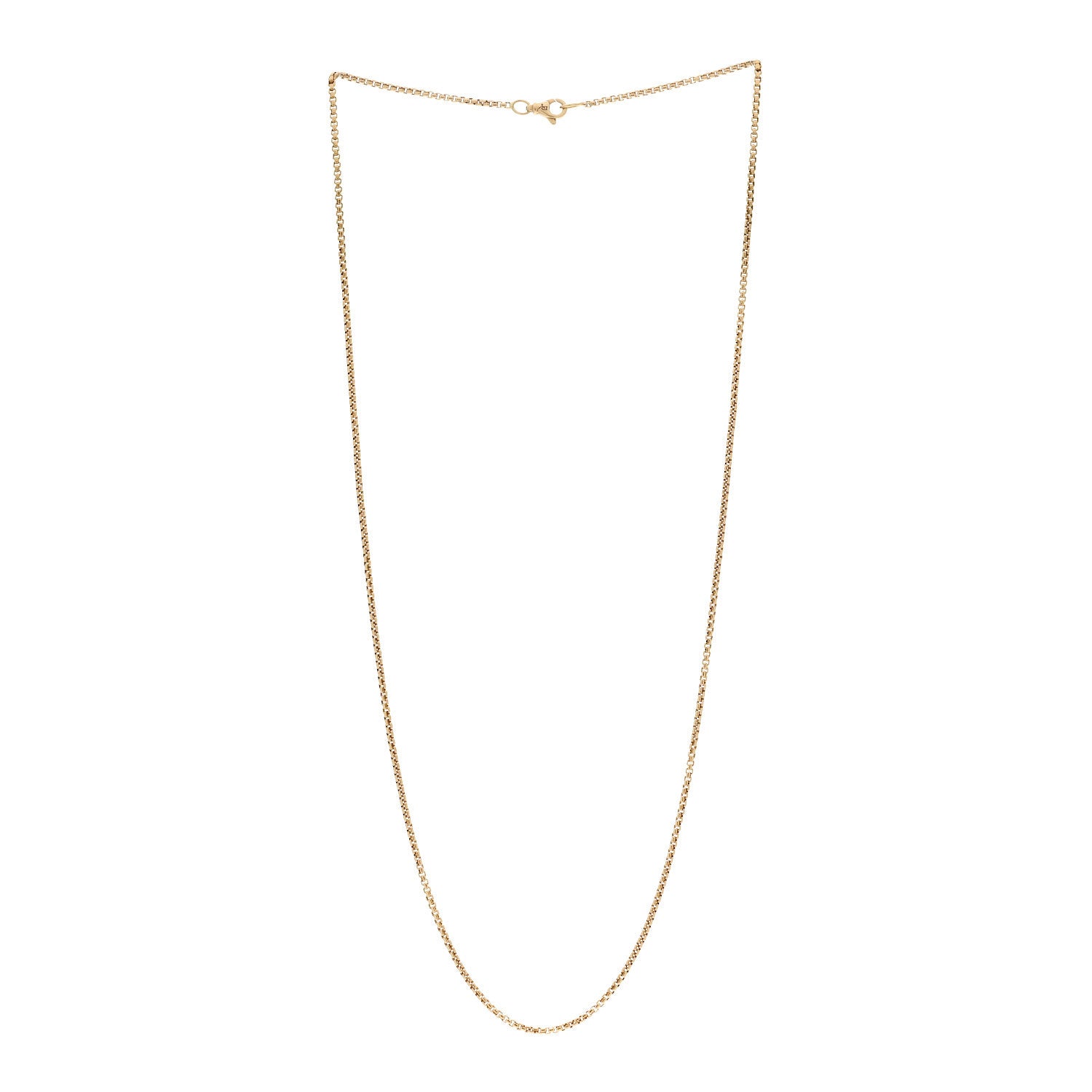David Yurman 18K Yellow Gold 1.7mm Box Chain Necklace 22" 3 of 5