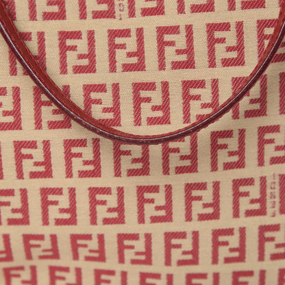 Fendi Zucchino Vitello Tote Beige Rosso 12 of 14