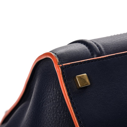 Celine Supple Calfskin Large Phantom Luggage Navy Blue Orange 10 of 13