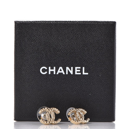 Chanel Quilted CC Earrings Gold 5 of 5