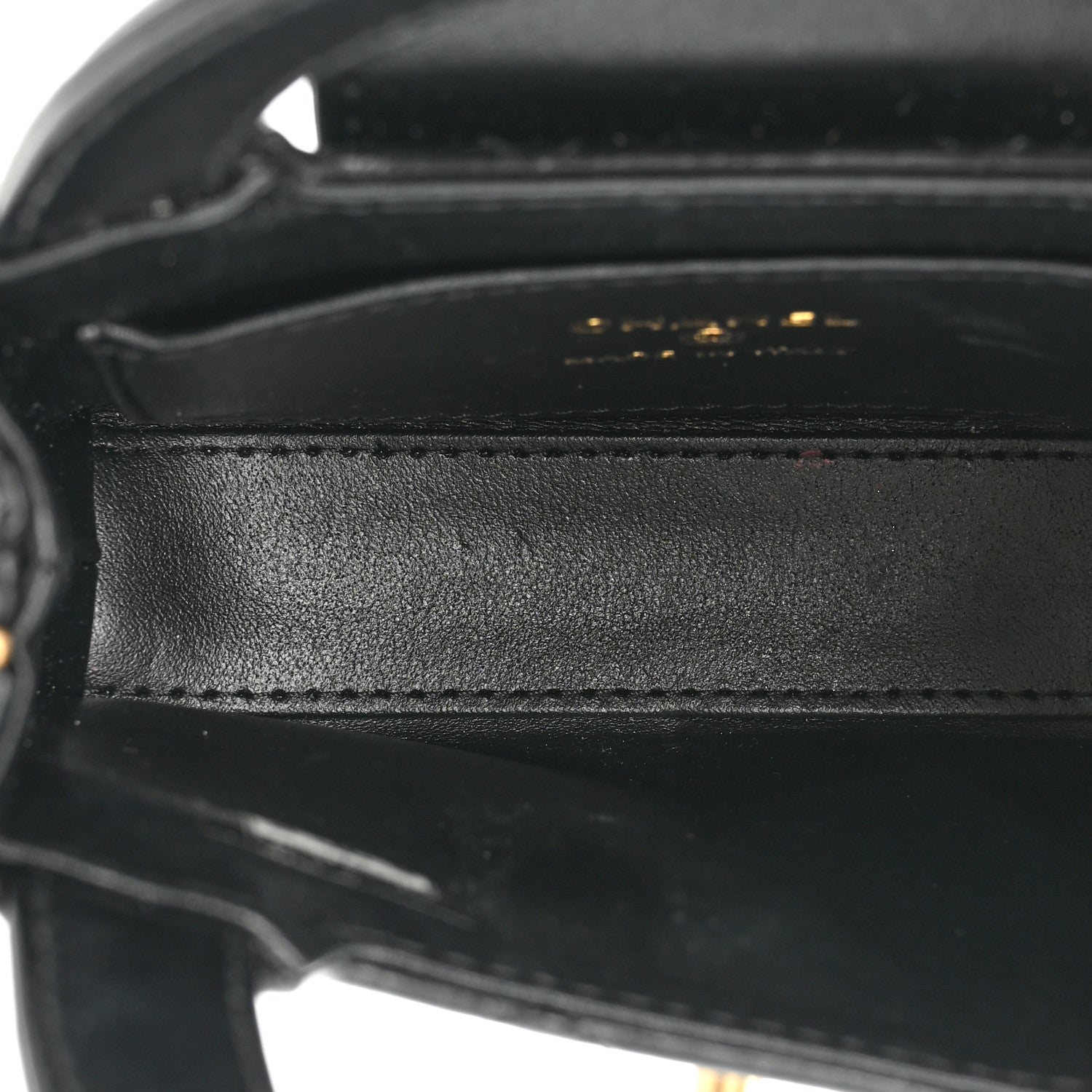Chanel Shiny Aged Calfskin Quilted Mini Nano Kelly Shopper Black 5 of 11