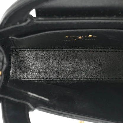 Chanel Shiny Aged Calfskin Quilted Mini Nano Kelly Shopper Black 5 of 11