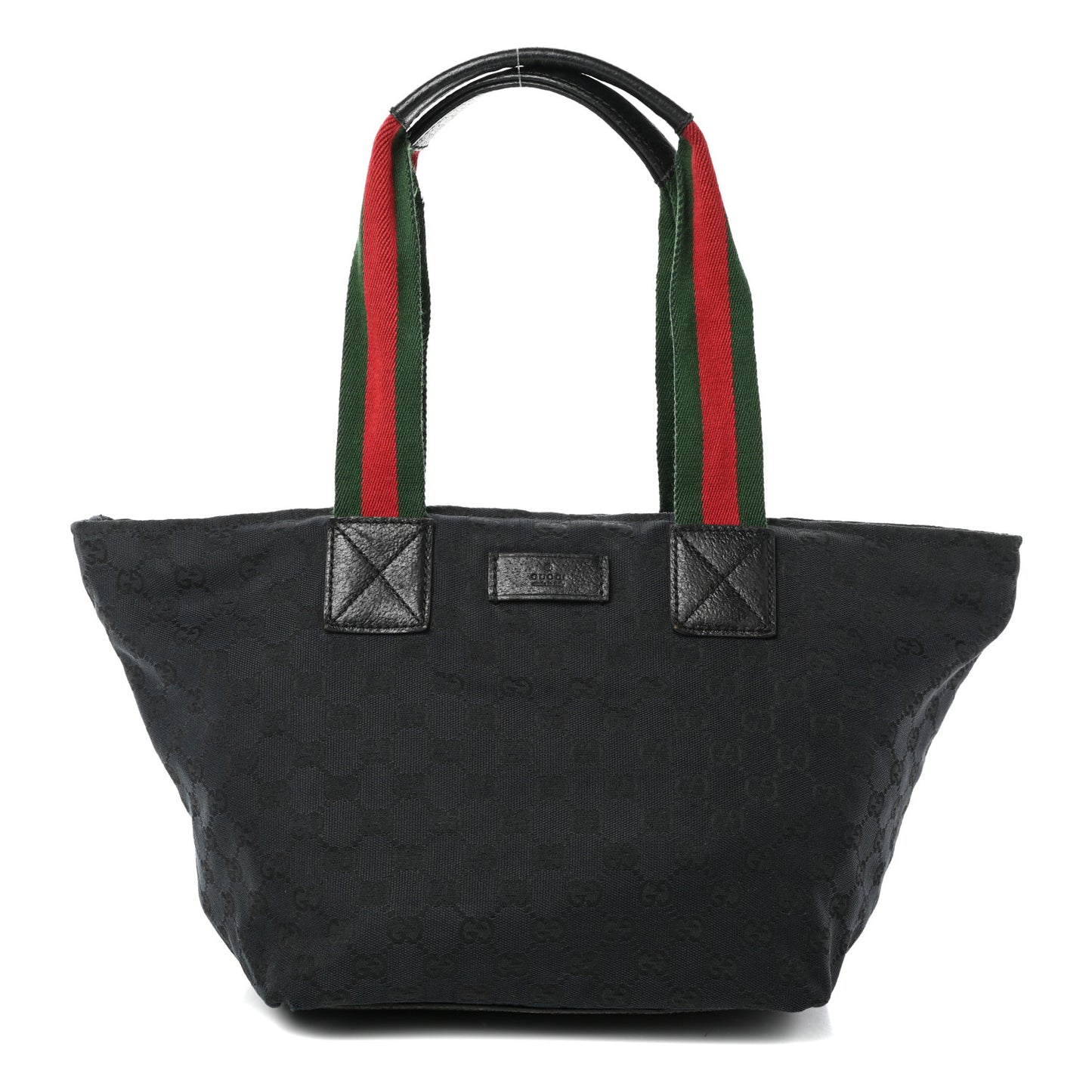 GG Monogram Medium Web Handle Bucket Tote Black