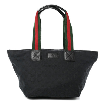 Gucci GG Monogram Medium Web Handle Bucket Tote Black 1 of 9