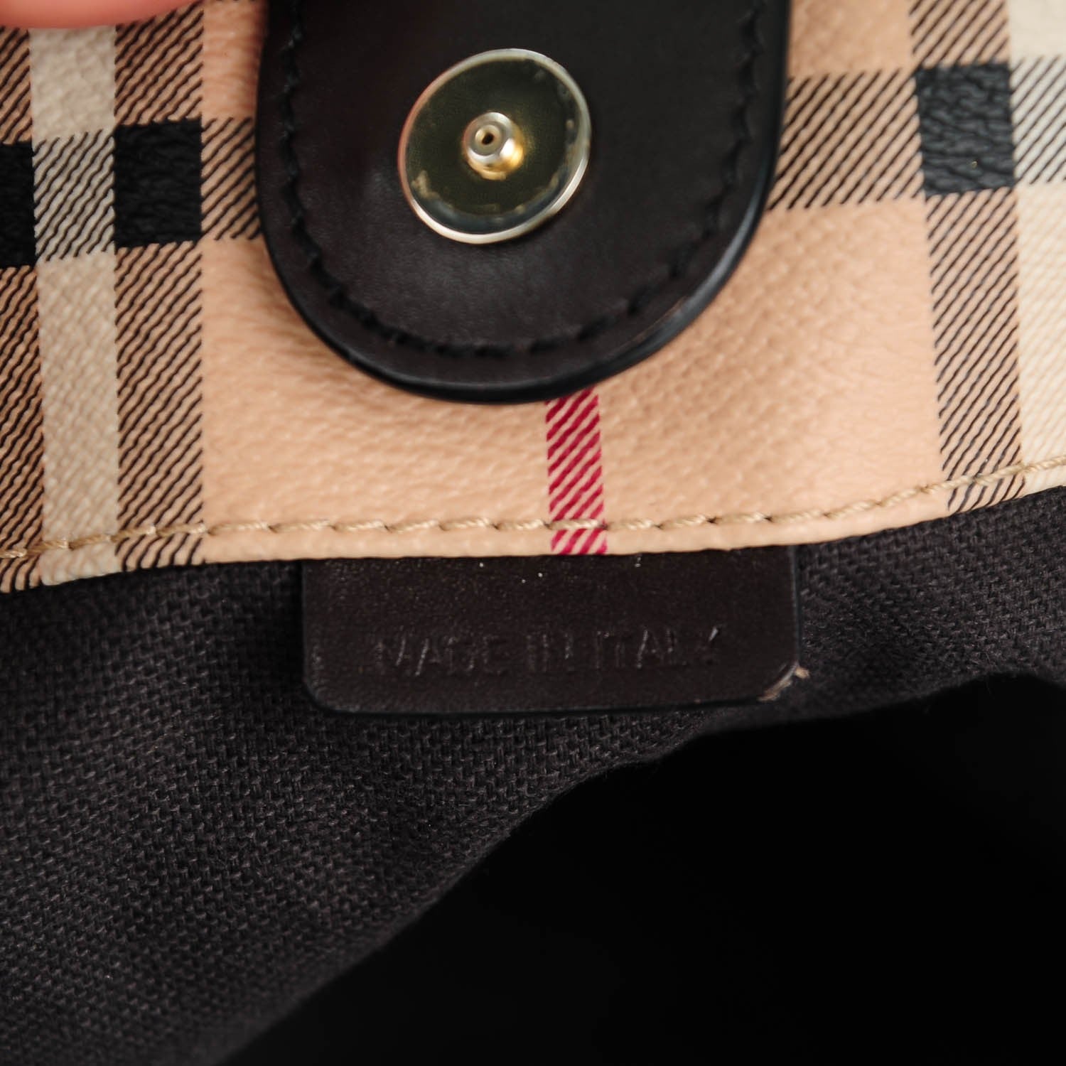 Burberry Haymarket Check Small Canterbury Tote Black 7 of 9