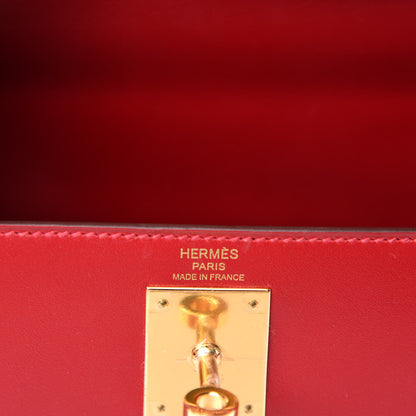 Hermes Tadelakt Kelly Sellier 28 Rouge Vif 12 of 14