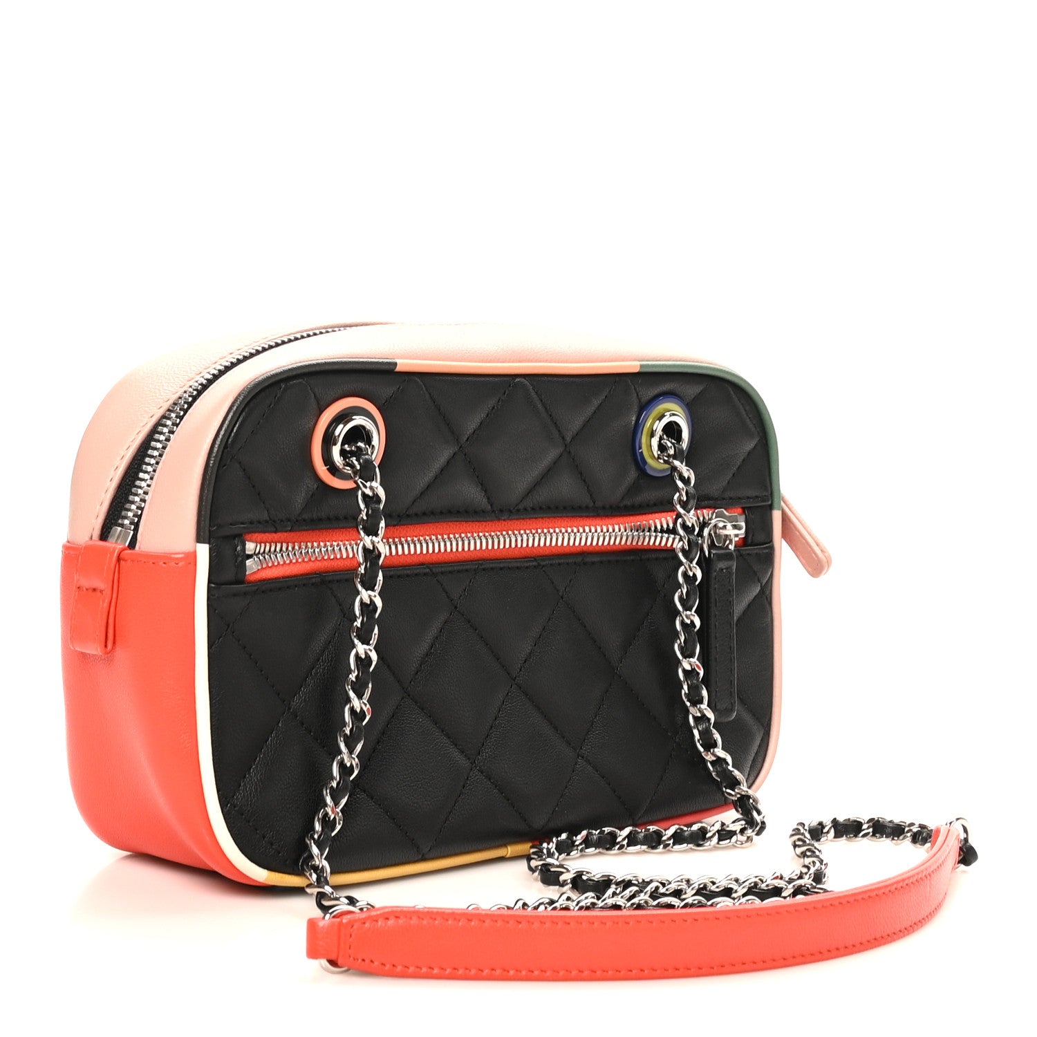 Chanel Calfskin Quilted Cuba Camera Bag Black Multicolor 3 of 10