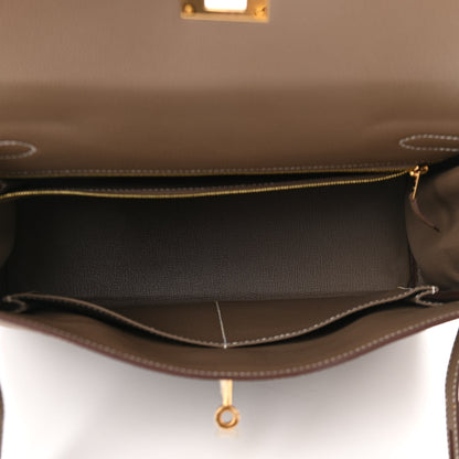 Hermes Togo Kelly Retourne 32 Etoupe 4 of 9