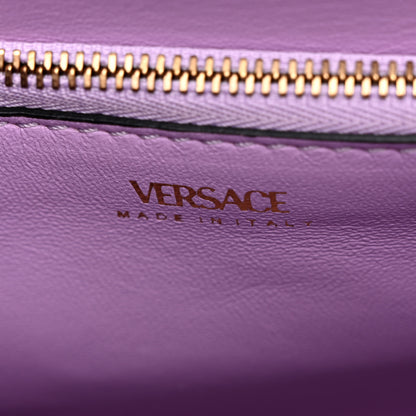 Versace Calfskin Medium La Medusa Top Handle Handbag Lapis 6 of 11