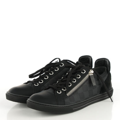Louis Vuitton Damier Graphite Calfskin Suede Mens Aventure Sneakers 6.5 3 of 5