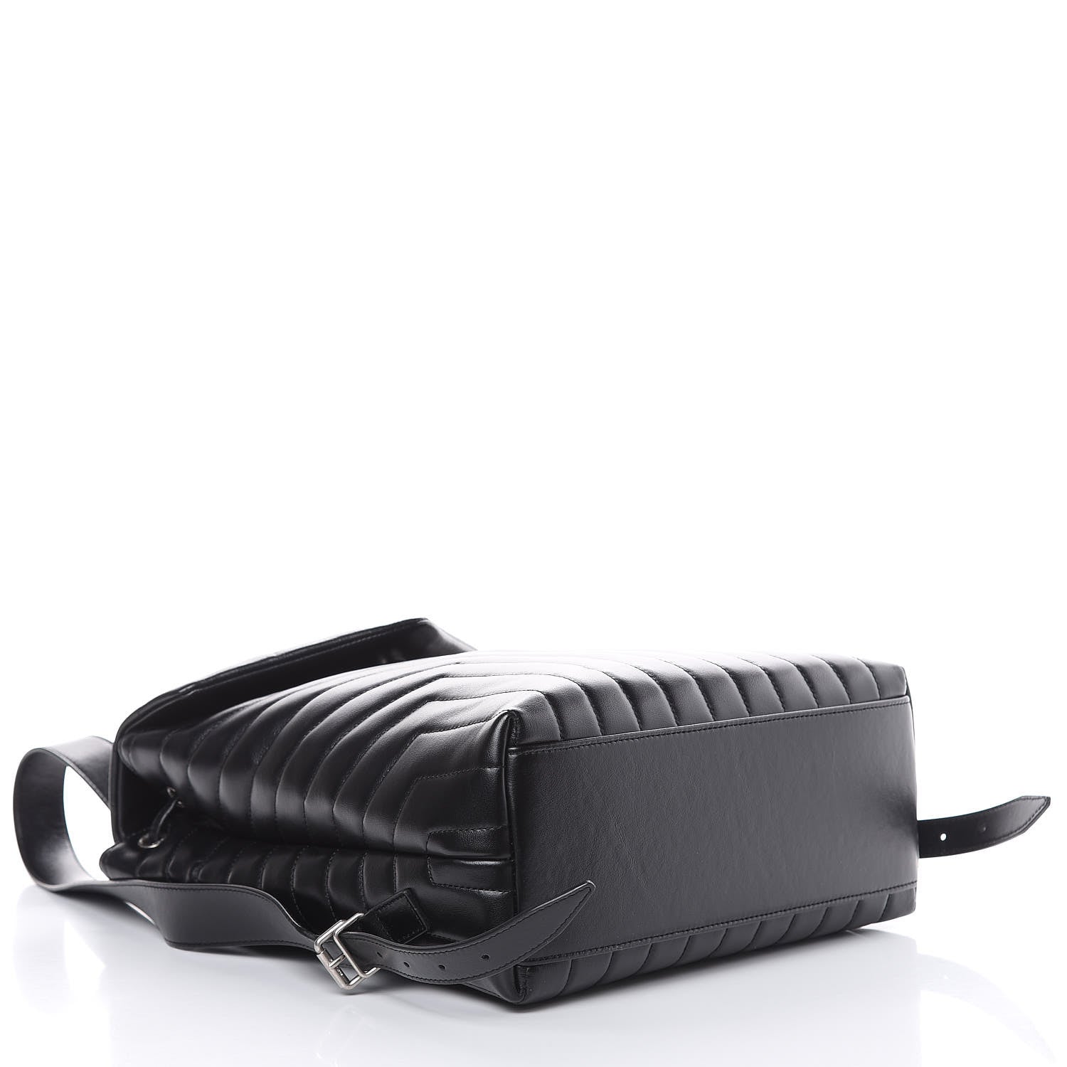 Saint Laurent Calfskin Y Quilted Monogram Medium Loulou Backpack Black 4 of 10