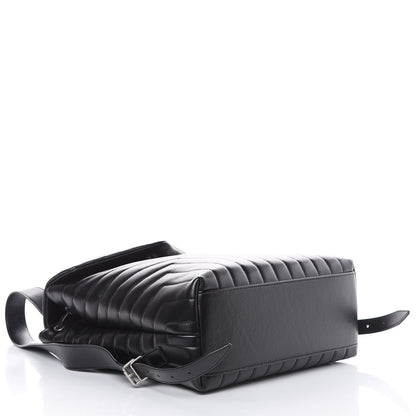 Saint Laurent Calfskin Y Quilted Monogram Medium Loulou Backpack Black 4 of 10