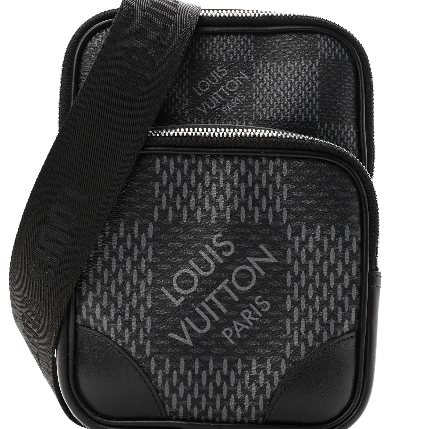 Louis Vuitton Damier Graphite 3D Amazone Sling Bag Black 7 of 9
