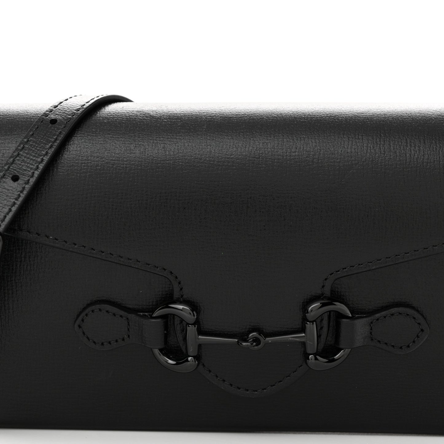 Azalea Calfskin Monochrome Mini Horsebit 1955 Shoulder Bag Black