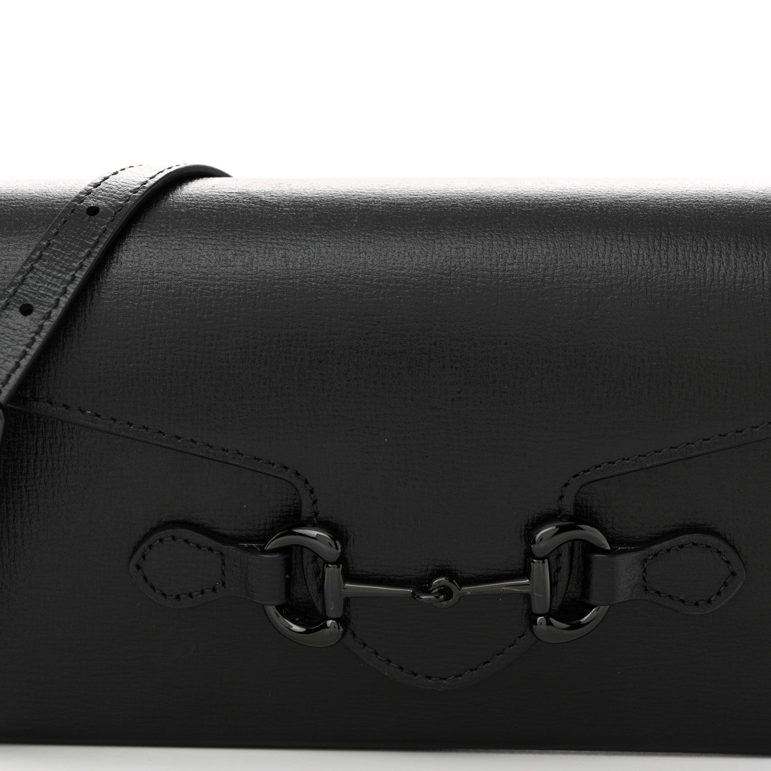 Gucci Azalea Calfskin Monochrome Mini Horsebit 1955 Shoulder Bag Black 8 of 11