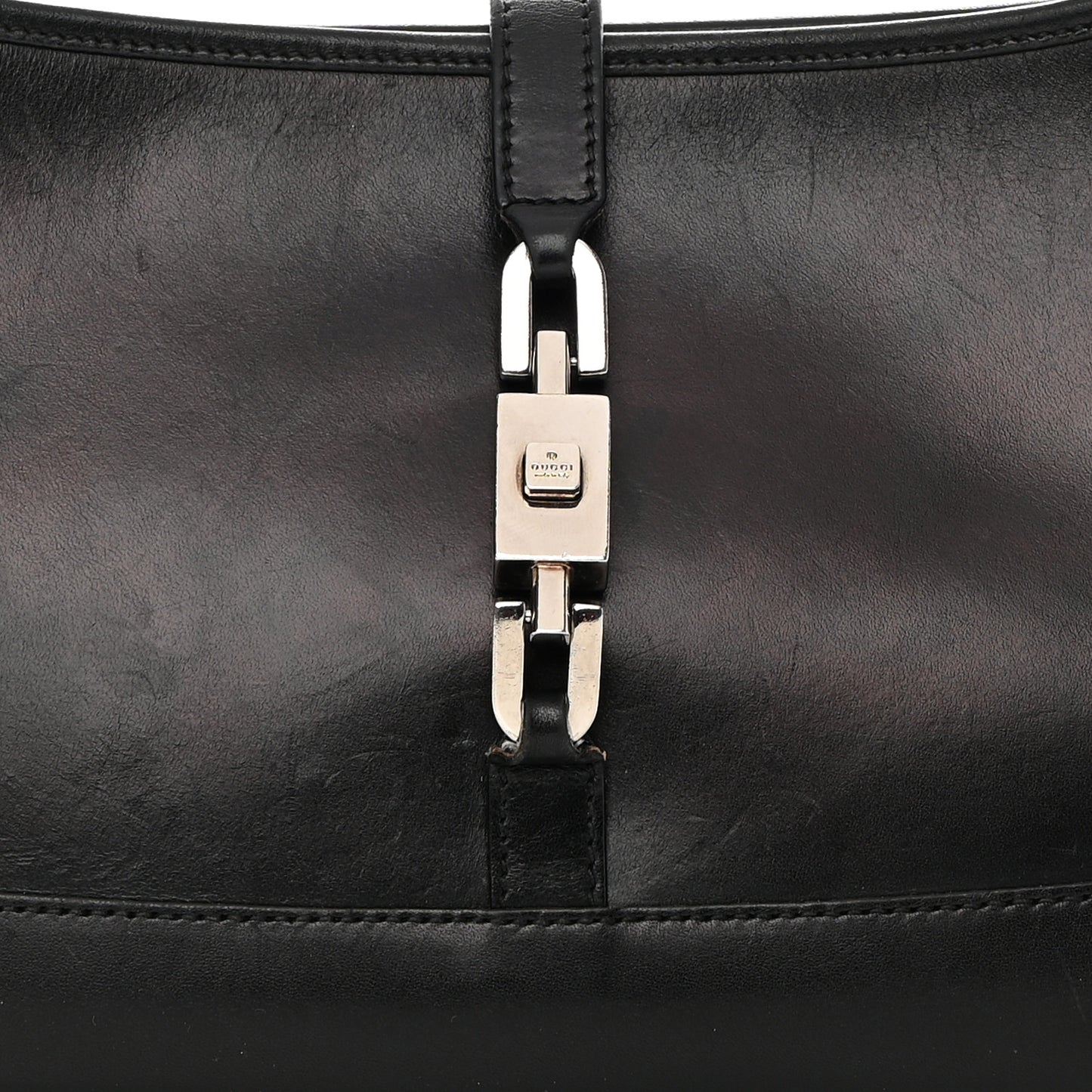 Calfskin Jackie O Chain Hobo Tan Black