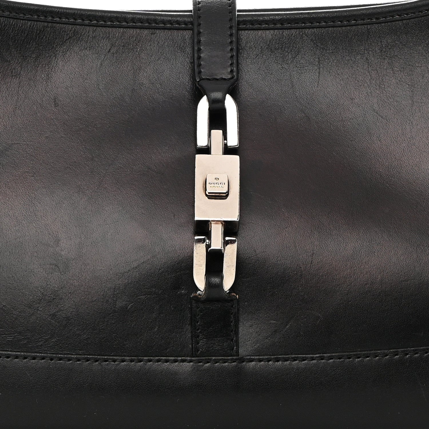 Gucci Calfskin Jackie O Chain Hobo Tan Black 7 of 15