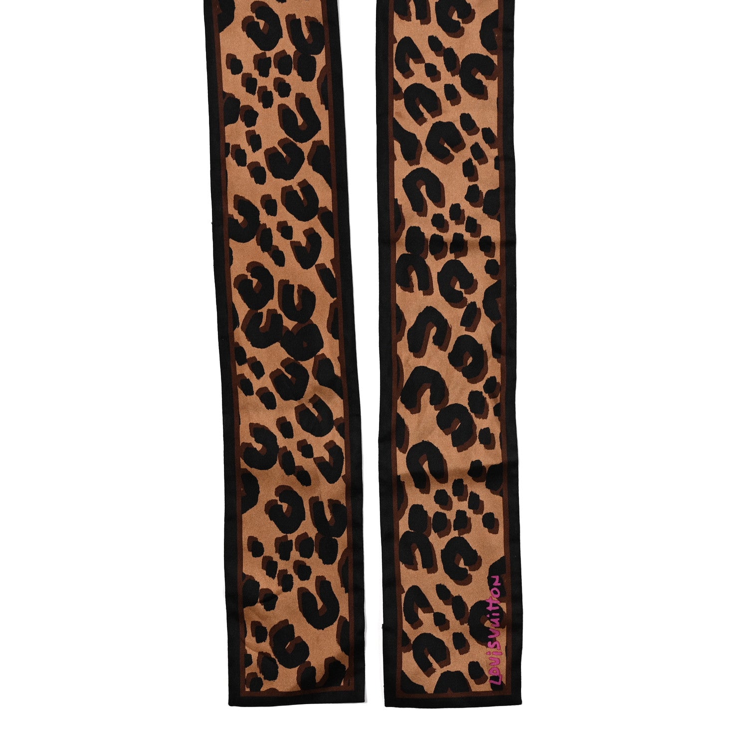 LVノベルティスカーフ Louis Vuitton Silk Leopard Bandeau Scarf Marron 1873085 – FASHIONPHILE
