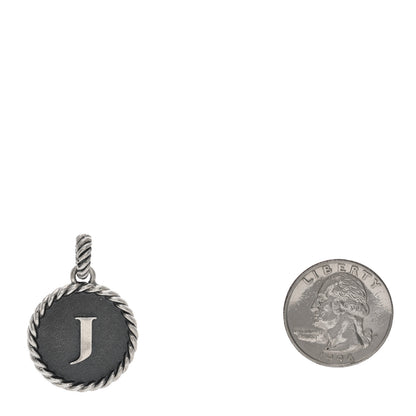 David Yurman Sterling Silver Cable Collectibles Initial J Charm Pendant 2 of 3