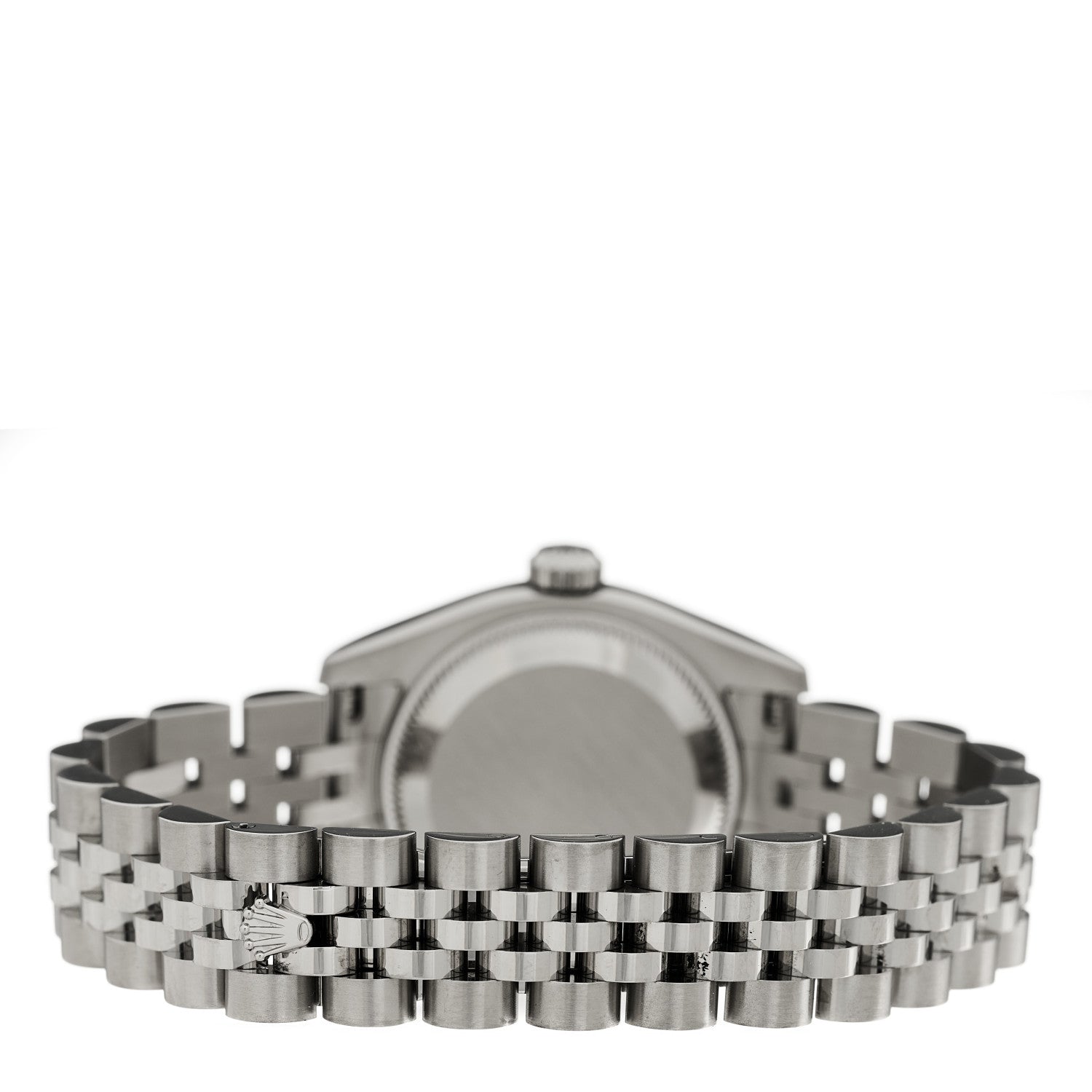 Rolex Stainless Steel 18K White Gold 26mm Oyster Perpetual Datejust Watch Black Roman 179174 3 of 4