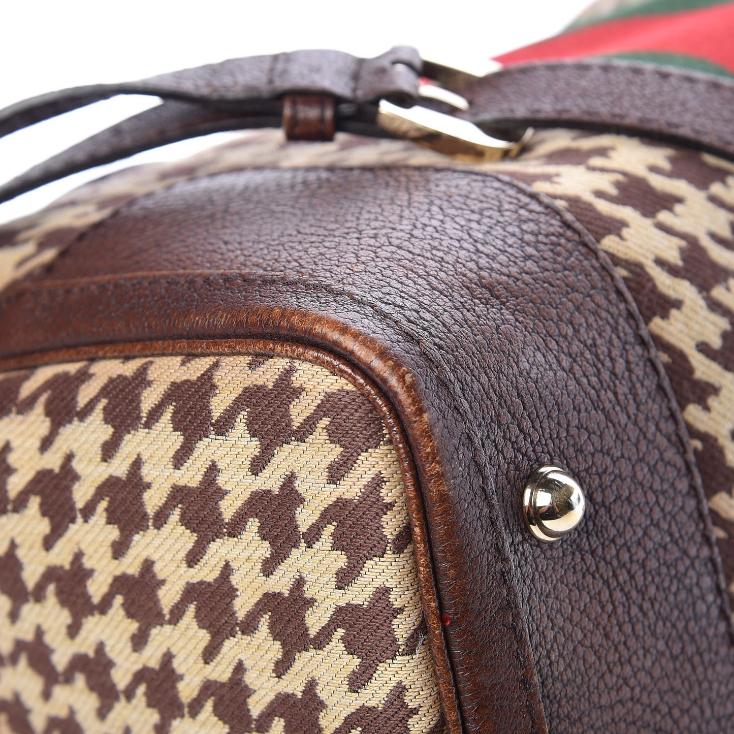 Fabric Pied De Poule Medium Seventies Web Boston Brown
