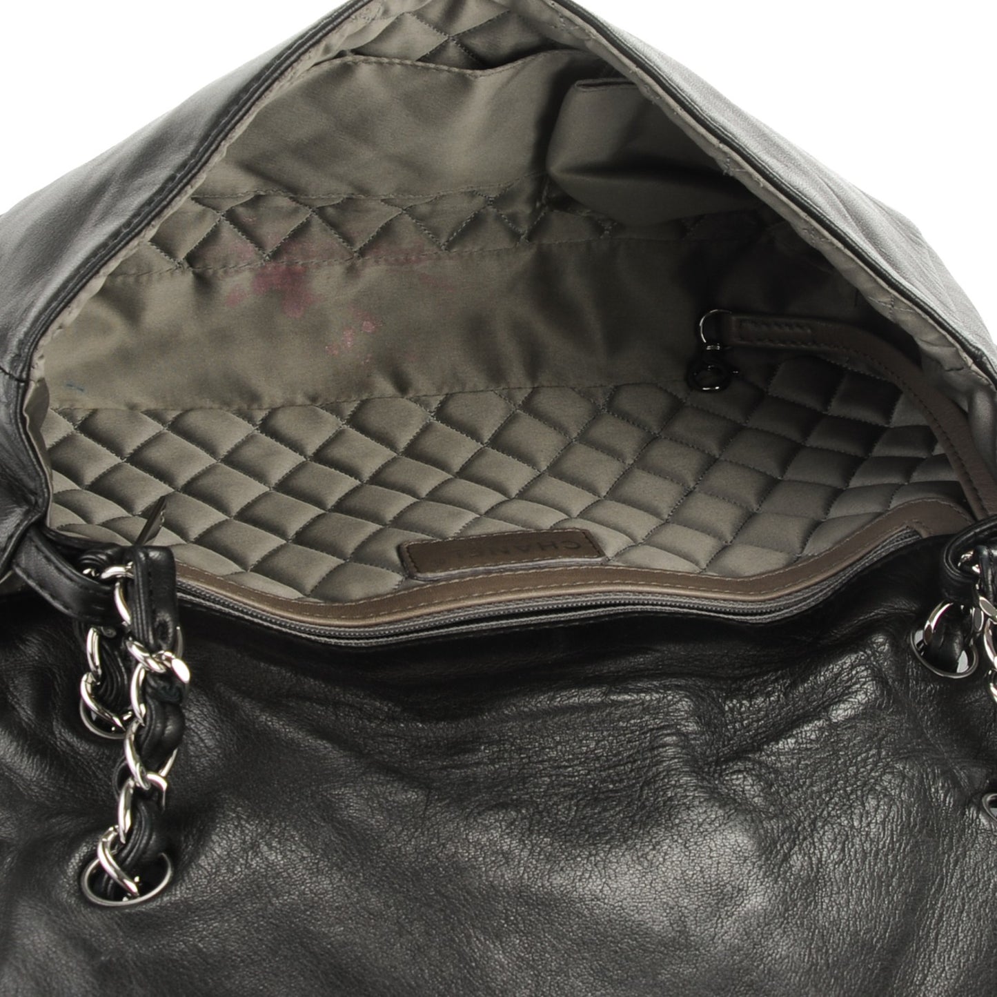 Lambskin Large Madison Flap Black