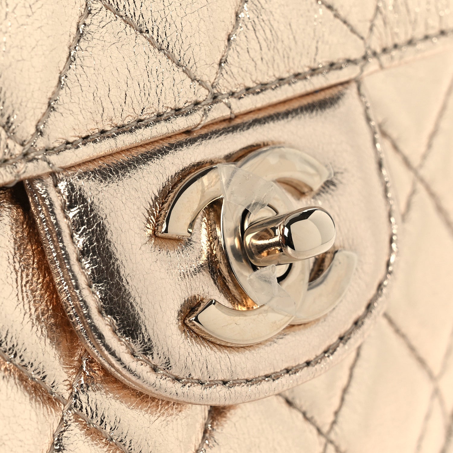 Chanel Metallic Lambskin Quilted CC In Love Heart Bag Gold 11 of 12
