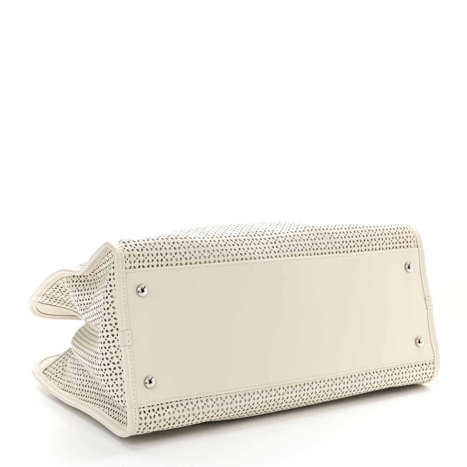 Chanel Calfskin Perforated Up In The Air Tote White 4 of 9