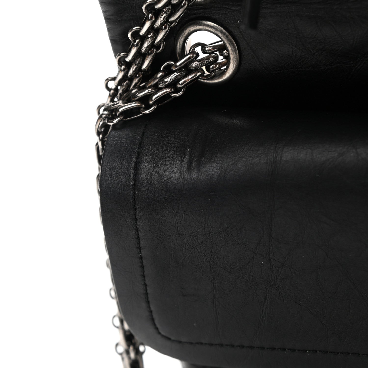 Chanel Aged Calfskin Quilted 2.55 Reissue 225 Flap Black 11 of 13