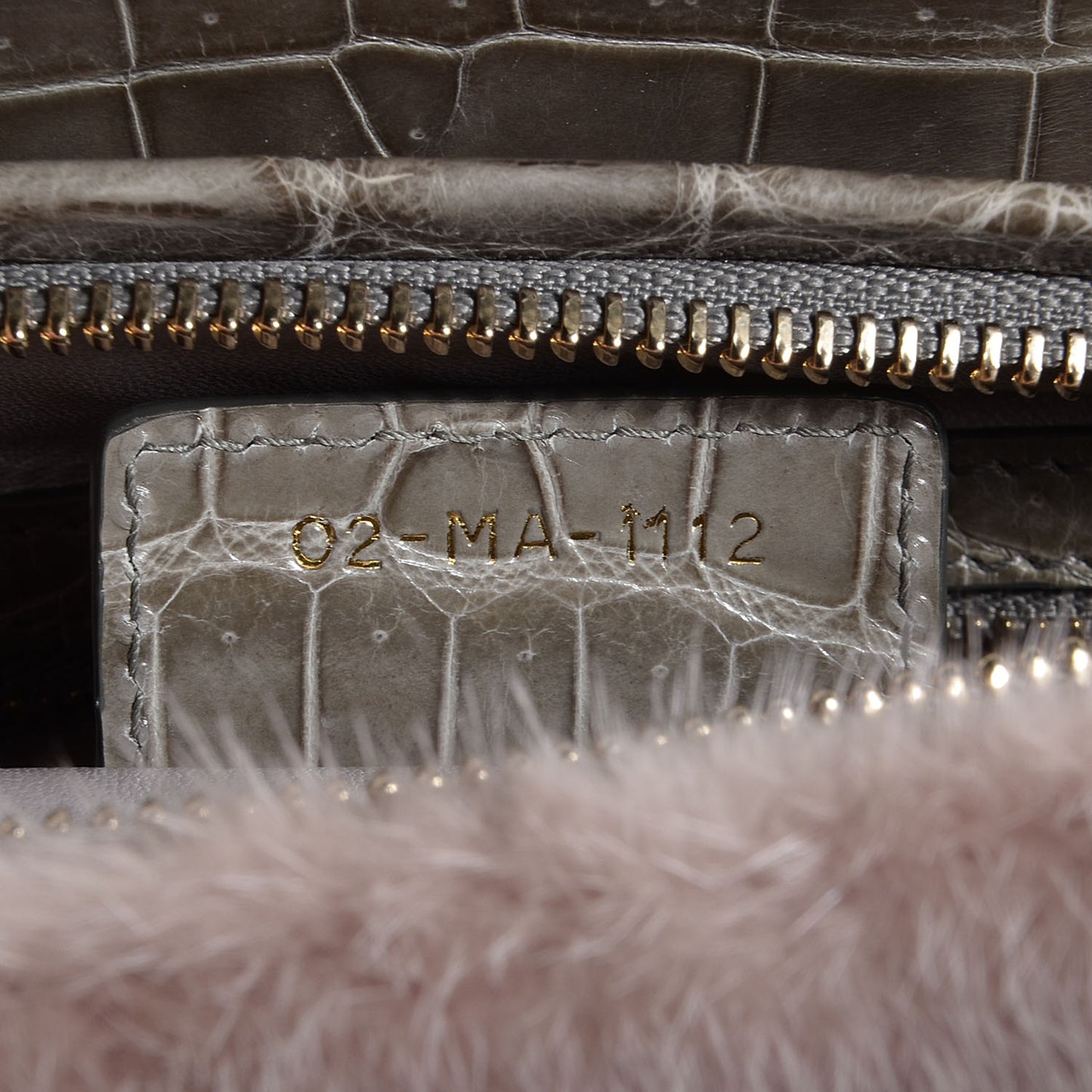 Mink Fur Crocodile Lady Dior Foulard
