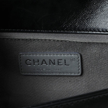 Chanel Lambskin Quilted Medium Boy Flap Black 7 of 9