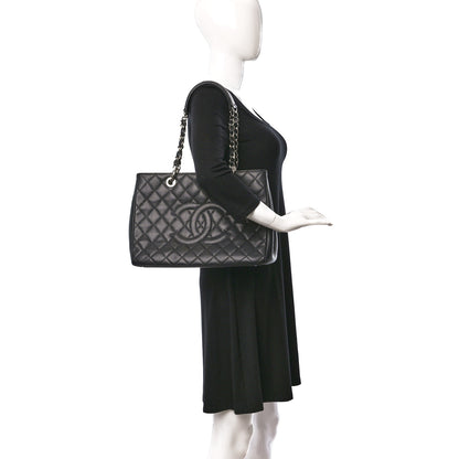 Chanel Caviar Quilted Grand Shopping Tote GST Black 2 of 10
