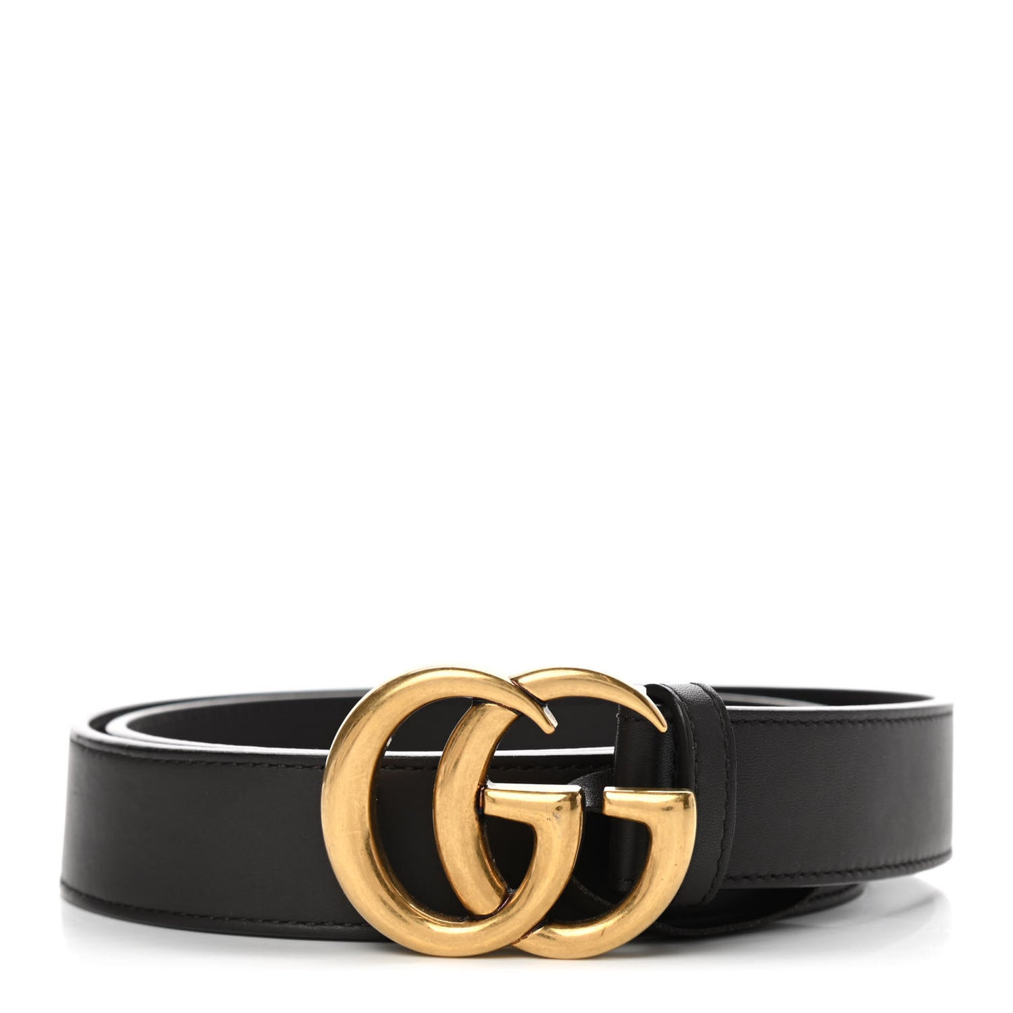 Moon Calfskin Double G 30mm Belt 90 36 Dark Cocoa