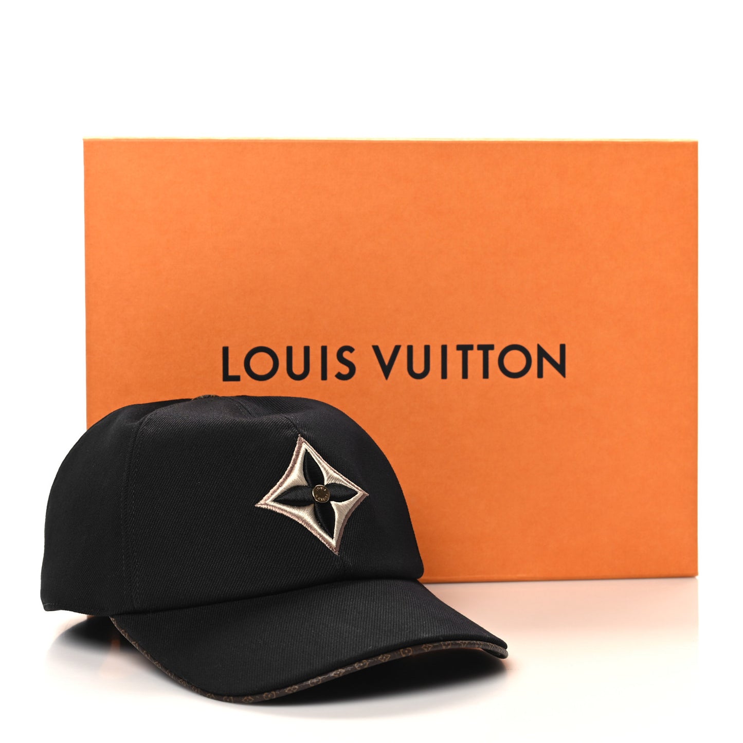 Monogram Cotton Jacquard Embroidered LV Day L Cap Black