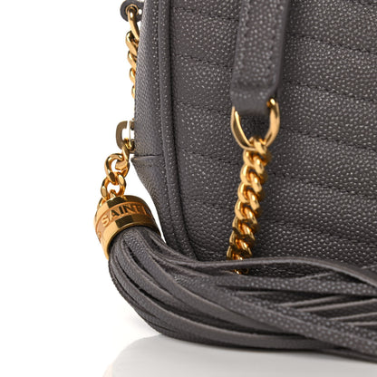 Saint Laurent Grain De Poudre Matelasse Monogram Mini Lou Camera Bag Fog 8 of 13