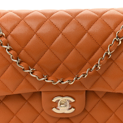 Chanel Caviar Quilted Medium Double Flap Light Brown 8 of 11
